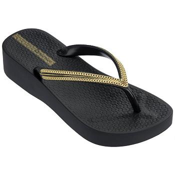 Ipanema Wedge Women Mesh Black Gold 637501FME Ireland